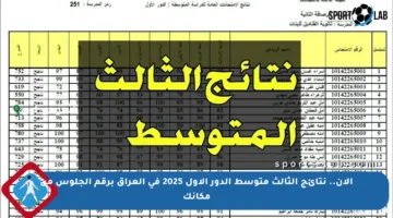 الآن.. نتائج الثالث متوسط الدور الأول 2025 في العراق برقم الجلوس من مكانك